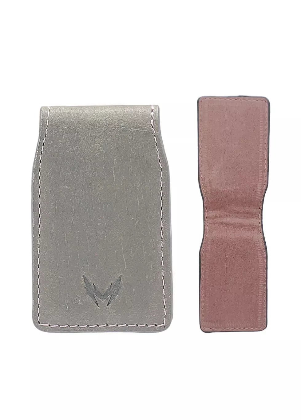 Stone Wall leather magnetic money clip