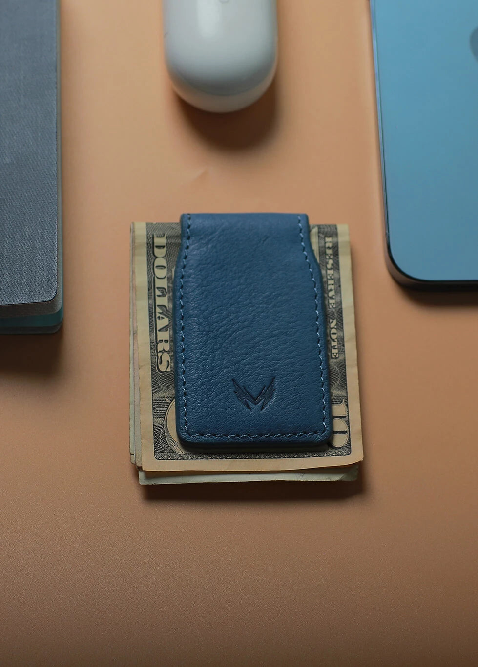 leather magnetic money clip